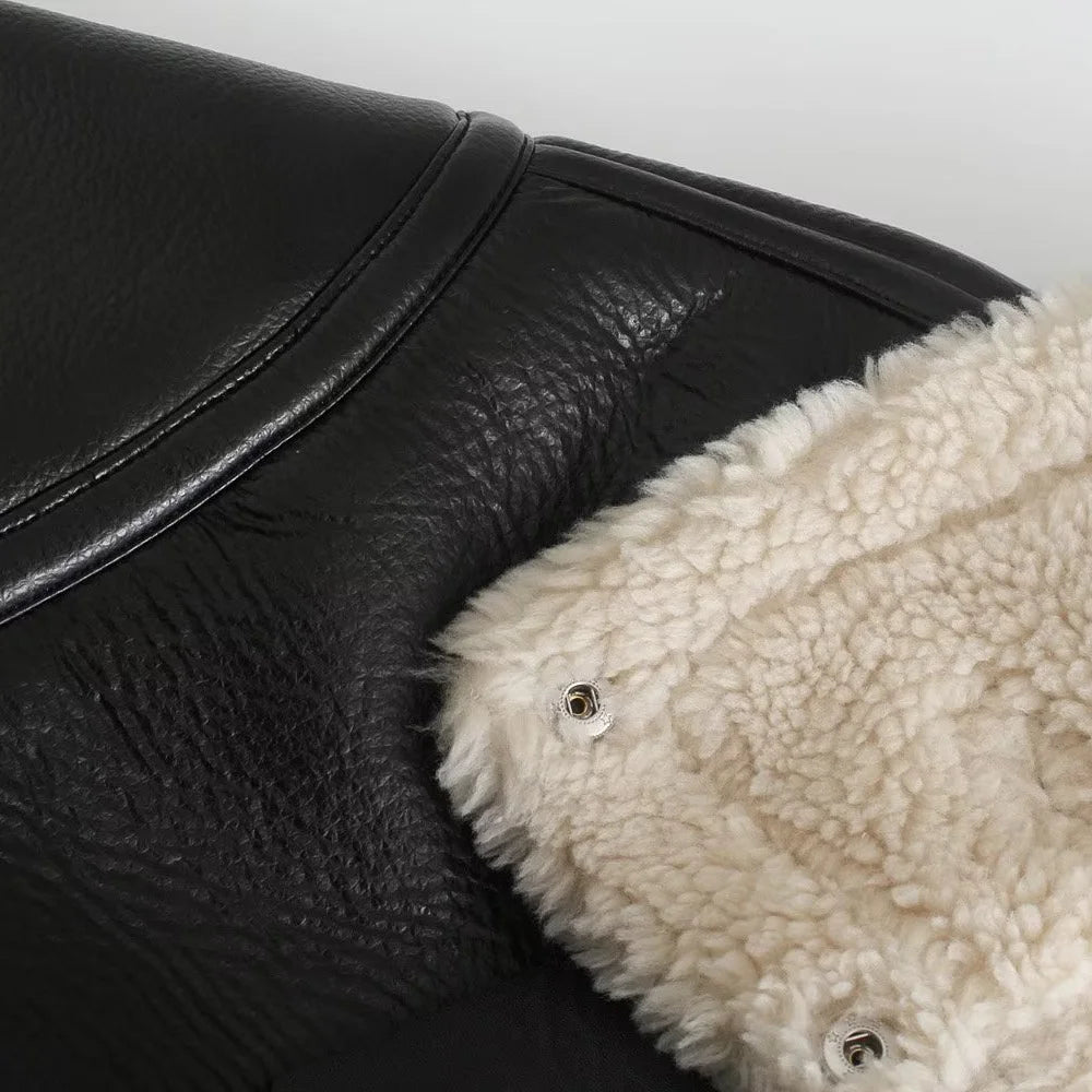 Autumn/Winter New Product Women's New Fashion Casual Loose Versatile Zipper Imitation Leather Jacket Coat