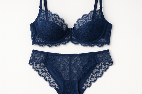 mavi dantelli iç çamaşırı